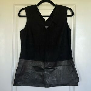 Vince suede and leather top